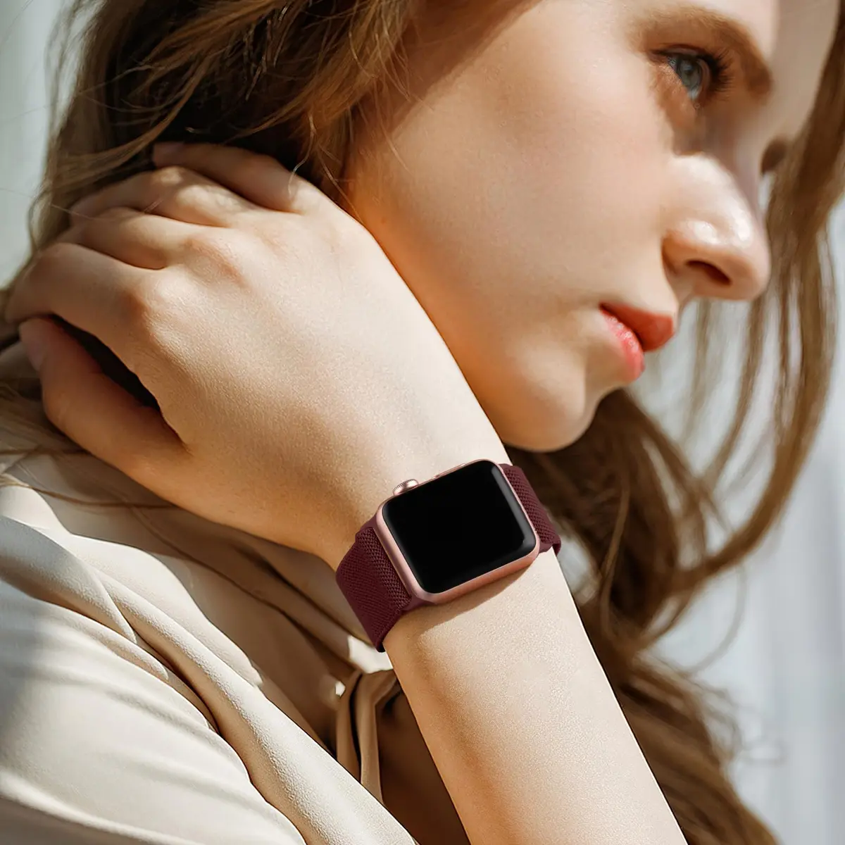 Lerobo Braided Solo Loop Compatible with Apple Watch Bands 40mm 41mm 42mm 44mm 45mm 46mm 49mm | Adjustable Nylon Sport Band - view 6