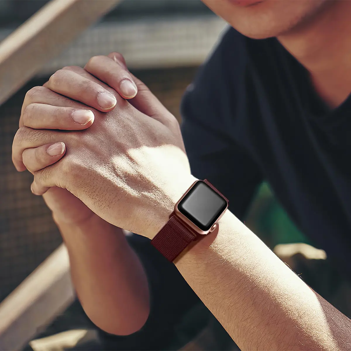Lerobo Braided Solo Loop Compatible with Apple Watch Bands 40mm 41mm 42mm 44mm 45mm 46mm 49mm | Adjustable Nylon Sport Band - view 7