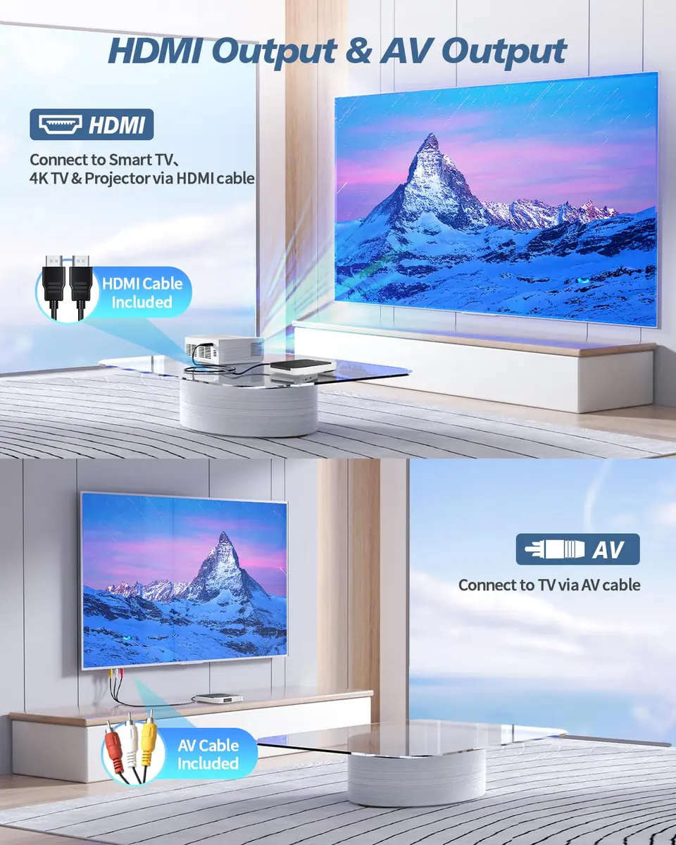 Desobry HDMI DVD Player with All Region Free | Compact 1080P Support, USB & TF Input, Anti-Shock, Quiet Load, Remote - view 2