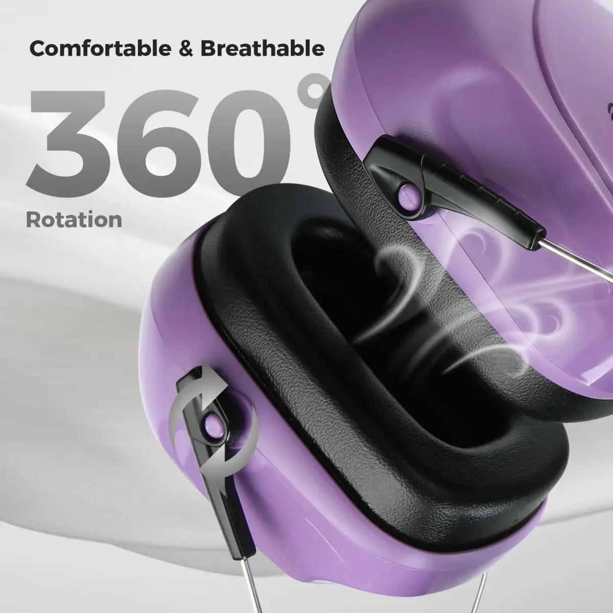 ProCase Hearing Protection Earmuffs NRR 28dB, Noise Cancelling Headphones 2-Pack | ANSI S3.19 Certified - view 4