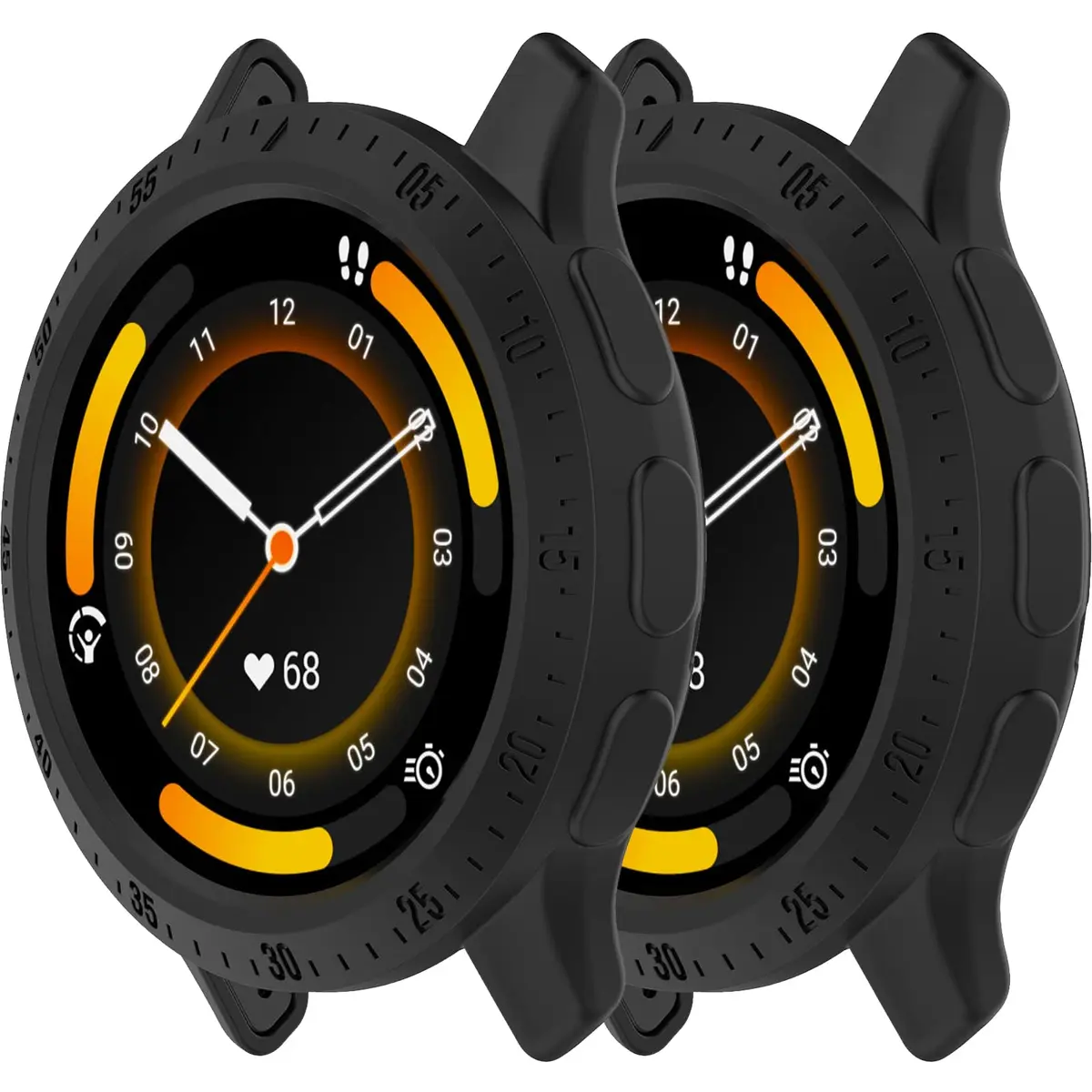 Chofit Rugged TPU Case for Garmin Venu 3 Smartwatch | Black&Black (2-Pack) - main product image