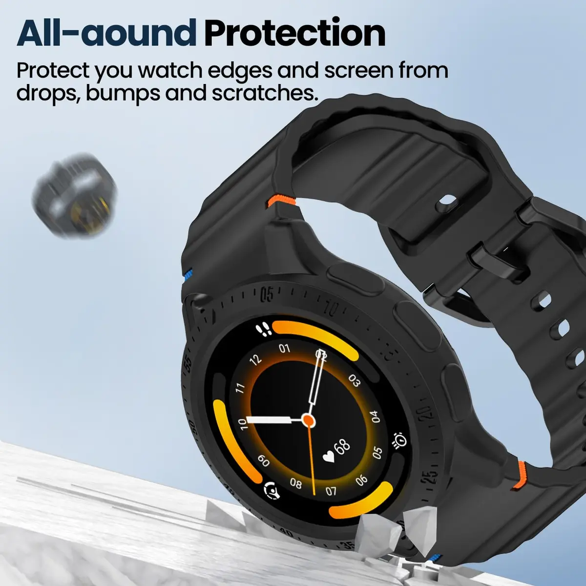 Chofit Rugged TPU Case for Garmin Venu 3 Smartwatch | Black&Black (2-Pack) - view 2