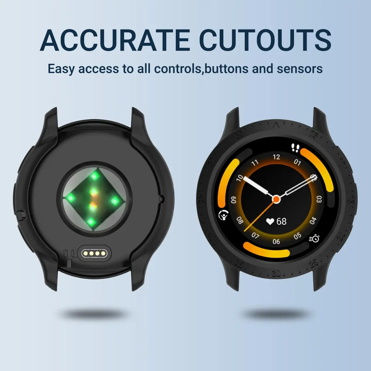 Chofit Rugged TPU Case for Garmin Venu 3 Smartwatch | Black&Black (2-Pack) - view 3