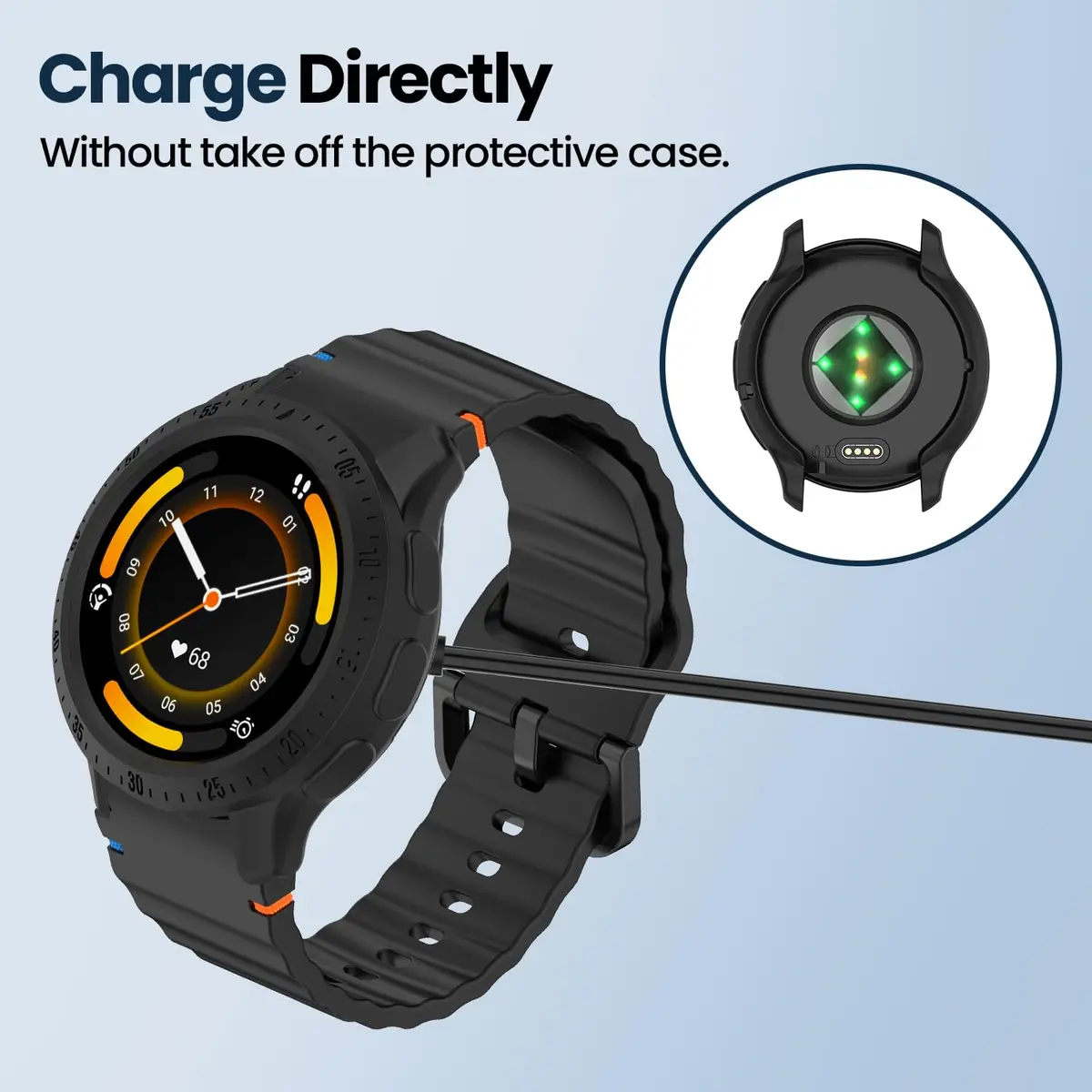 Chofit Rugged TPU Case for Garmin Venu 3 Smartwatch | Black&Black (2-Pack) - view 4