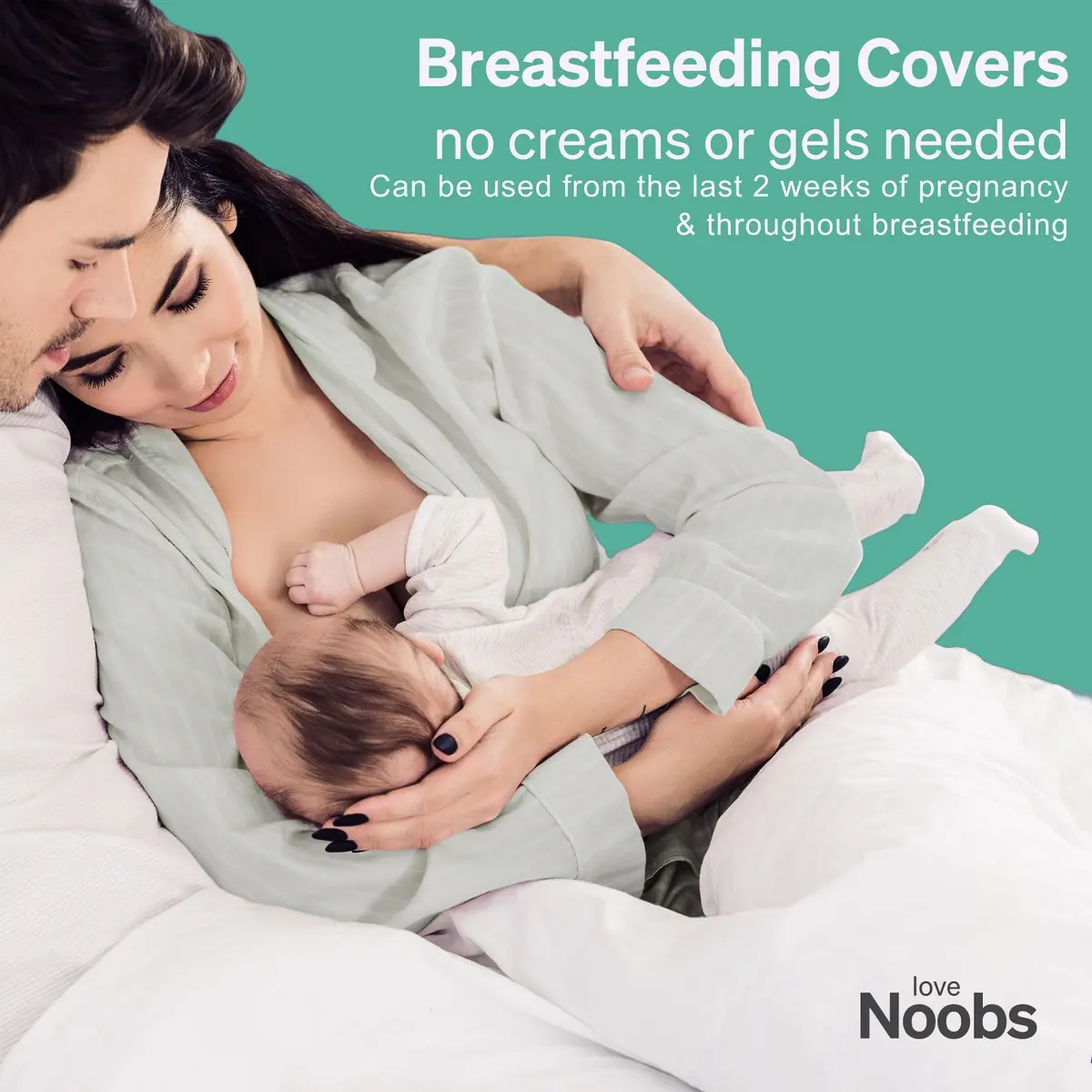 Love Noobs Silver Nursing Cups XL | 999 Sterling Silver Nipple Shields for Breastfeeding Newborns & Postpartum Recovery - view 6