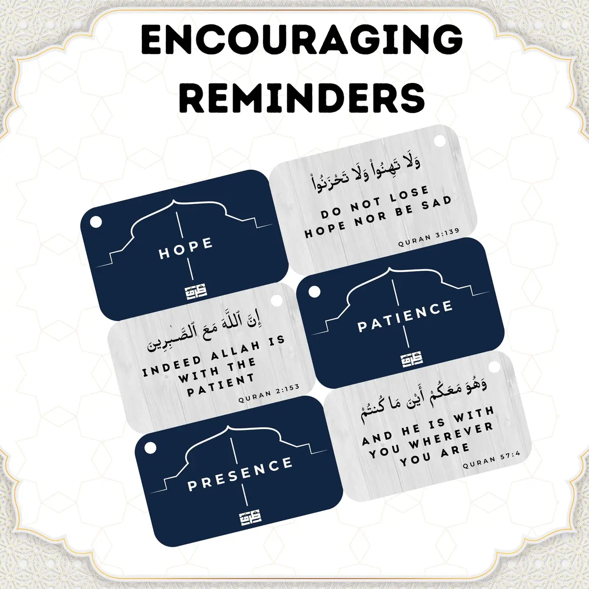 Zarf Limited Islamic Affirmations Cards (30 Daily Reminders) | Spiritual Quran Quotes, Durable 600gsm Paper, Portable Size - view 5