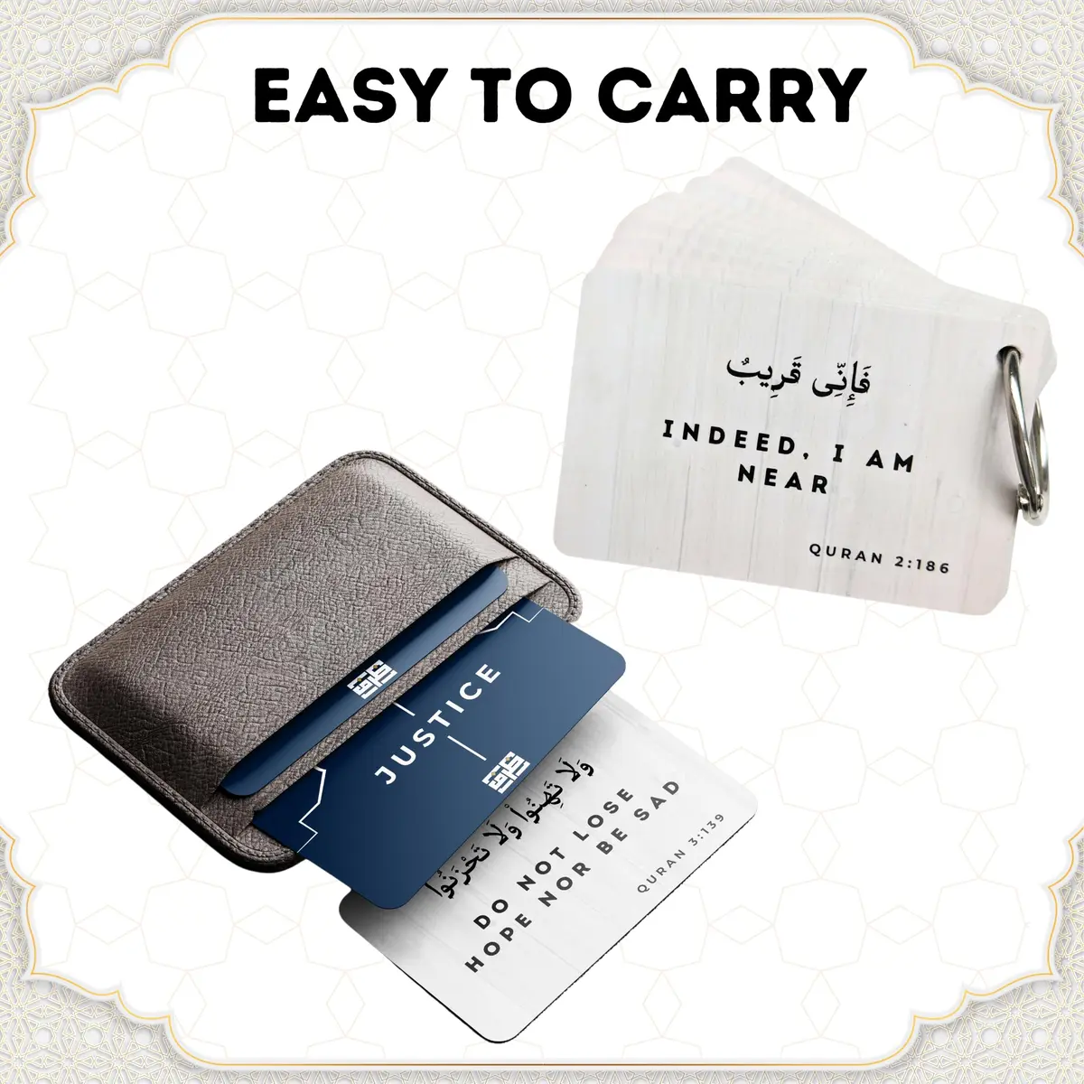 Zarf Limited Islamic Affirmations Cards (30 Daily Reminders) | Spiritual Quran Quotes, Durable 600gsm Paper, Portable Size - view 6