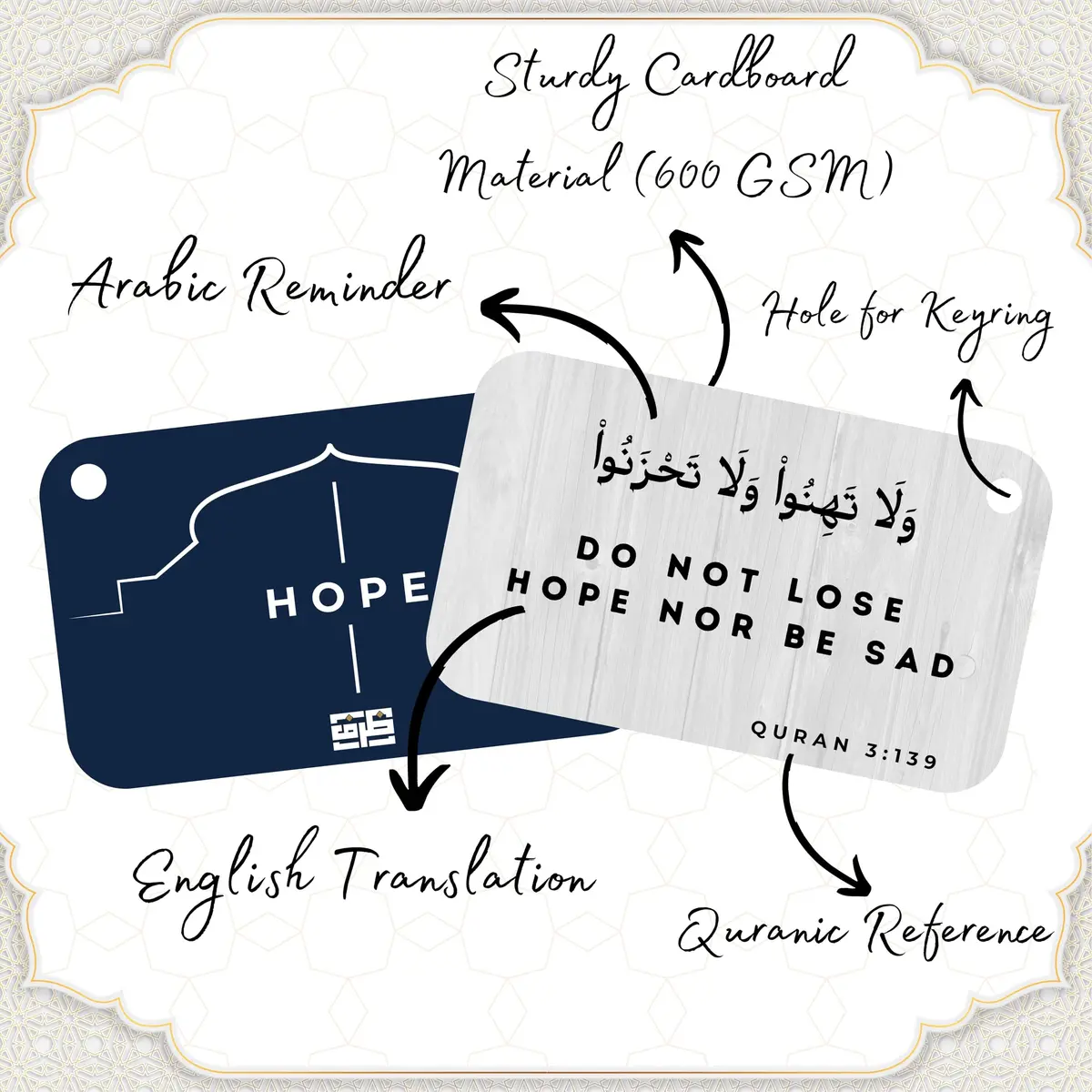 Zarf Limited Islamic Affirmations Cards (30 Daily Reminders) | Spiritual Quran Quotes, Durable 600gsm Paper, Portable Size - view 4
