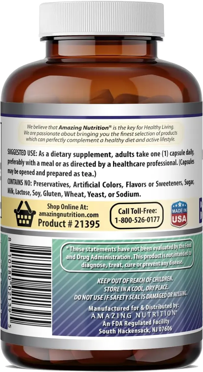 Amazing Nutrition Black Cohosh 540mg 120 Capsule Supplement | Gluten Free | Made in USA (3 Pack) - view 5