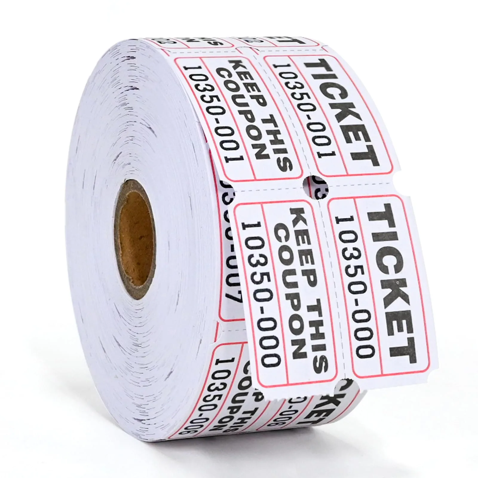 L LIKED Double Raffle Tickets Roll (2000 pcs total, 1000 per roll) | Easy Tear 50/50 Tickets for Events - main product image