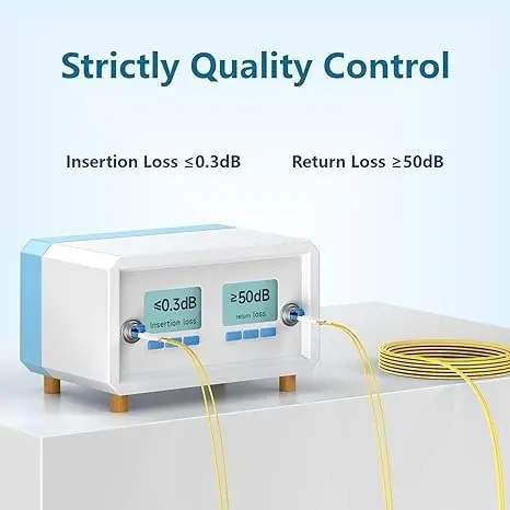Yonwide Single Mode Fiber Optic Cable 0.5m LC to LC OS2 LSZH Yellow | 10 km Data Transmission - view 8
