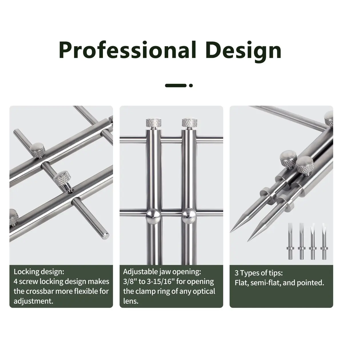 eTone Ultra Fine Camera Lens Spanner Wrench Tool | 10mm-100mm Adjustable Jaw Opening - view 6