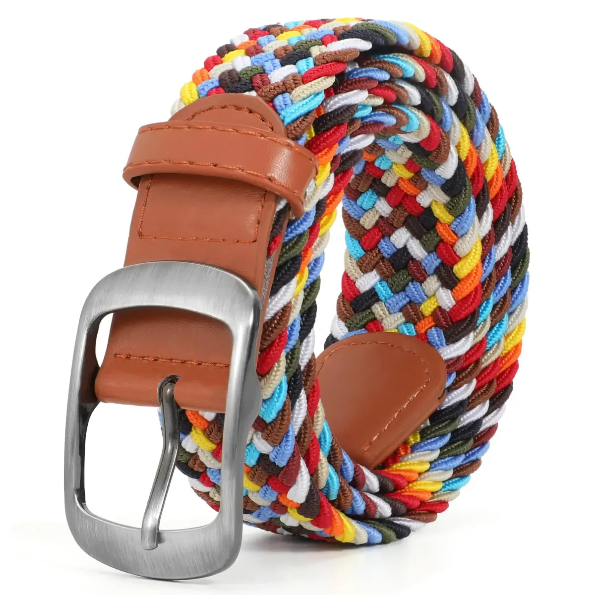 XZQTIVE Braided Stretch Belt for Men & Women | 3.5cm (1.38in) Wide, Adjustable Fit - main product image