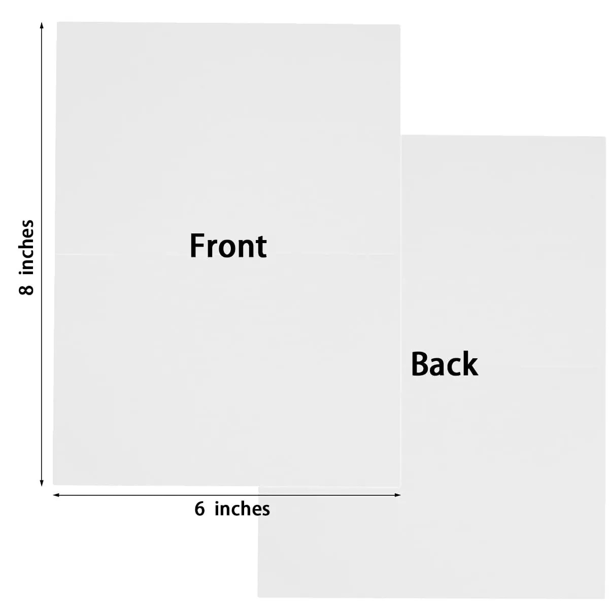 Toperd 50 Pack White Folded Cardstock Greeting Cards | 4x6 Inches, Blank, Premium 250GSM Paper - view 2
