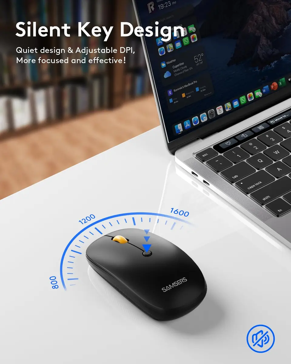 Samsers Foldable Keyboard and Mouse Combo, Full-Size Portable Travel Keyboard & Rechargeable Wireless Mouse | Bluetooth 5.0 + 2.4G - view 4