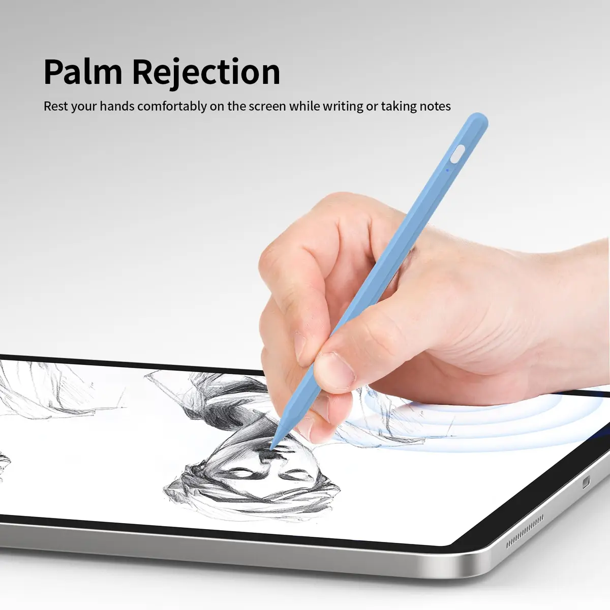 Tresoba Stylus Pencil for Apple iPad 2018-2026 | Palm Rejection & Fast Charge (165mm, Blue) - view 6
