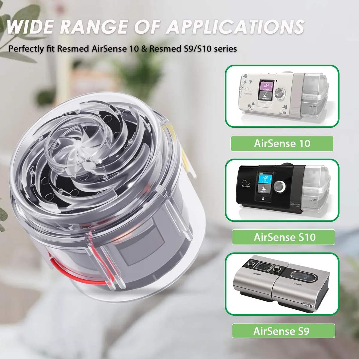 LiLDiHo CPAP Machines Motor Compatible with ResMed S9/S10 Series | Low Noise Blower Pump (70-120 chars) - view 2