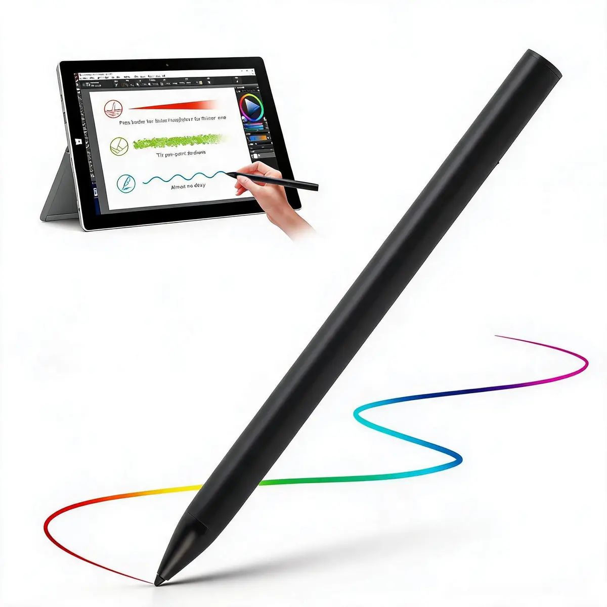 Dpofirs Rechargeable Pen for X360 Spectre X360 Envy X360 | 4096 Pressure Sensitivity, Aluminum, Magnetic Tip - main product image