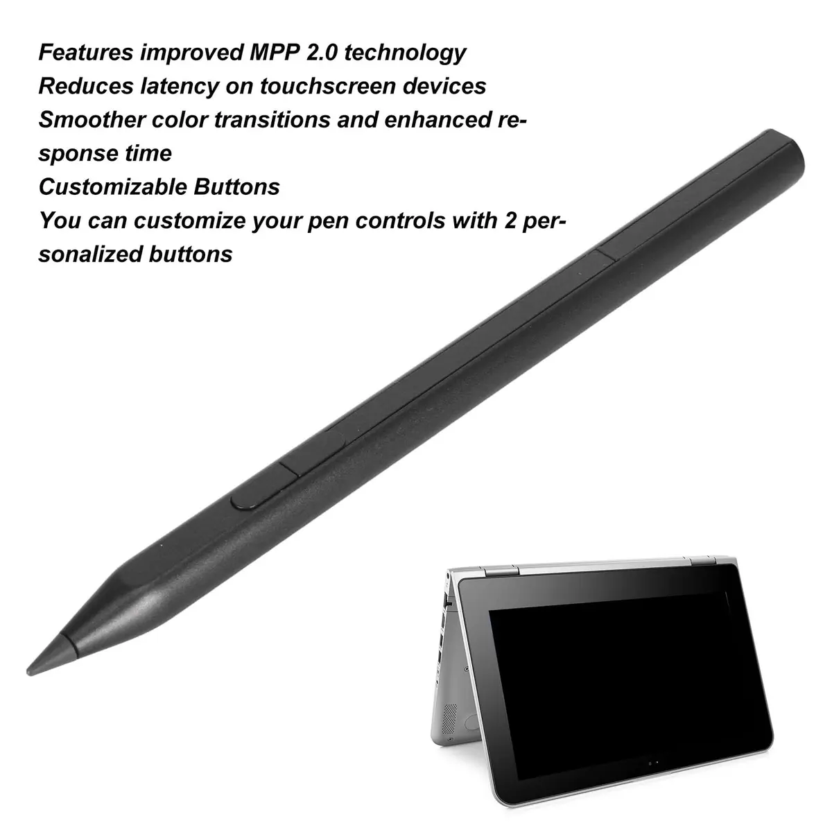 Dpofirs Rechargeable Pen for X360 Spectre X360 Envy X360 | 4096 Pressure Sensitivity, Aluminum, Magnetic Tip - view 2