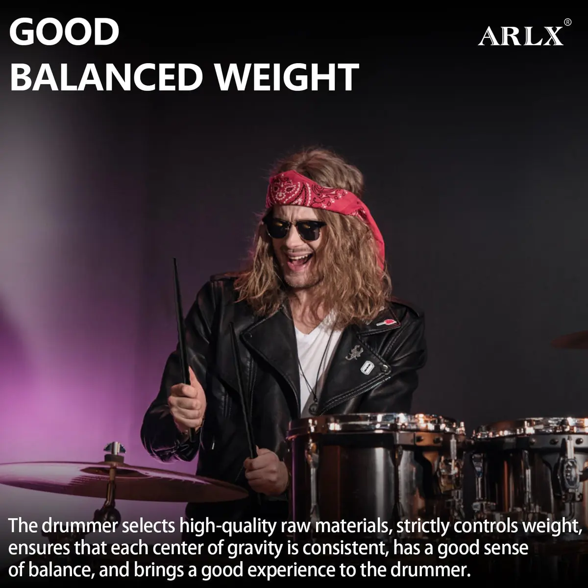 ARLX 5A Carbon Fiber Drum Sticks 6 Pair Pack | Durable & Unique Wave Grip - view 6
