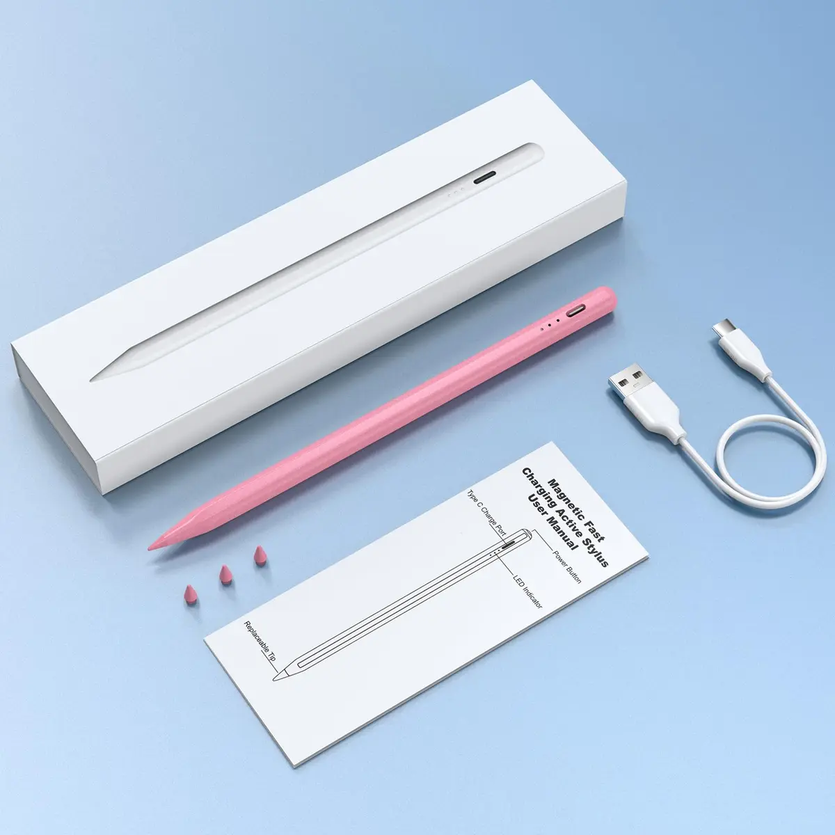 MEKO Stylus Pen for iPad 2018-2026, Pink | Tilt & Palm Rejection, Fast Charging, 1.5mm Fine Tip - view 7
