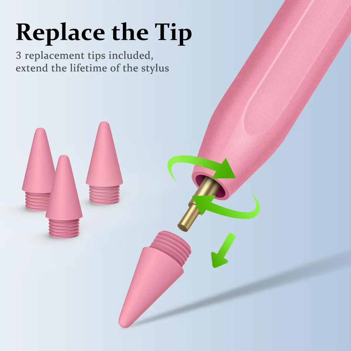 MEKO Stylus Pen for iPad 2018-2026, Pink | Tilt & Palm Rejection, Fast Charging, 1.5mm Fine Tip - view 4