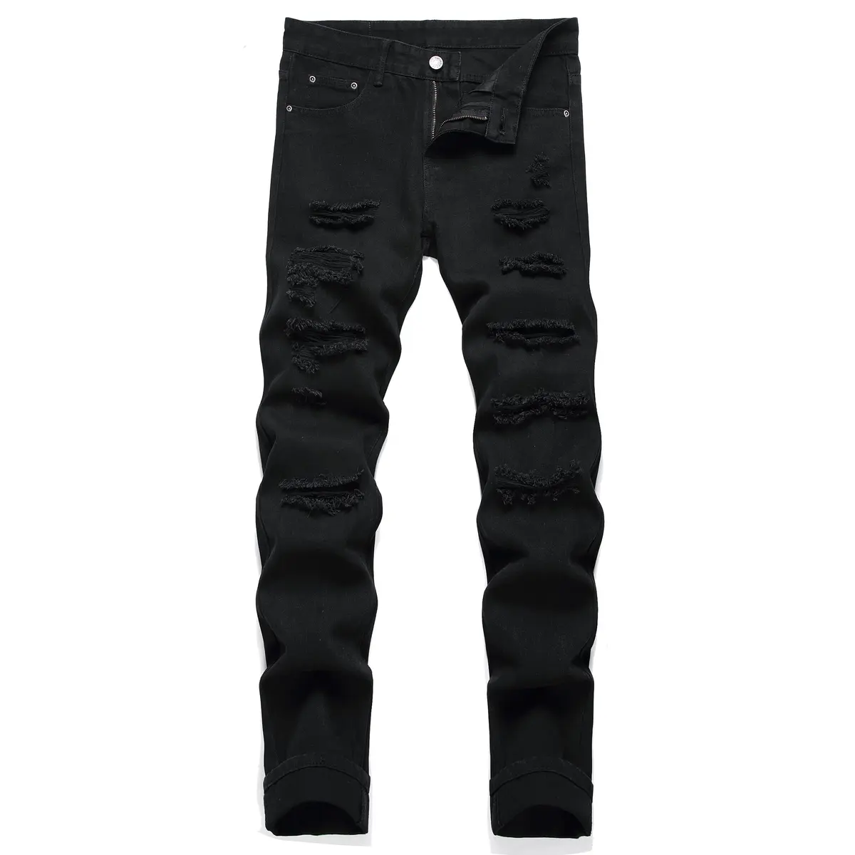 Liuhond Men's Ripped Distressed Straight Fit Denim Jeans 36 | Casual, Durable & Trendy - main product image