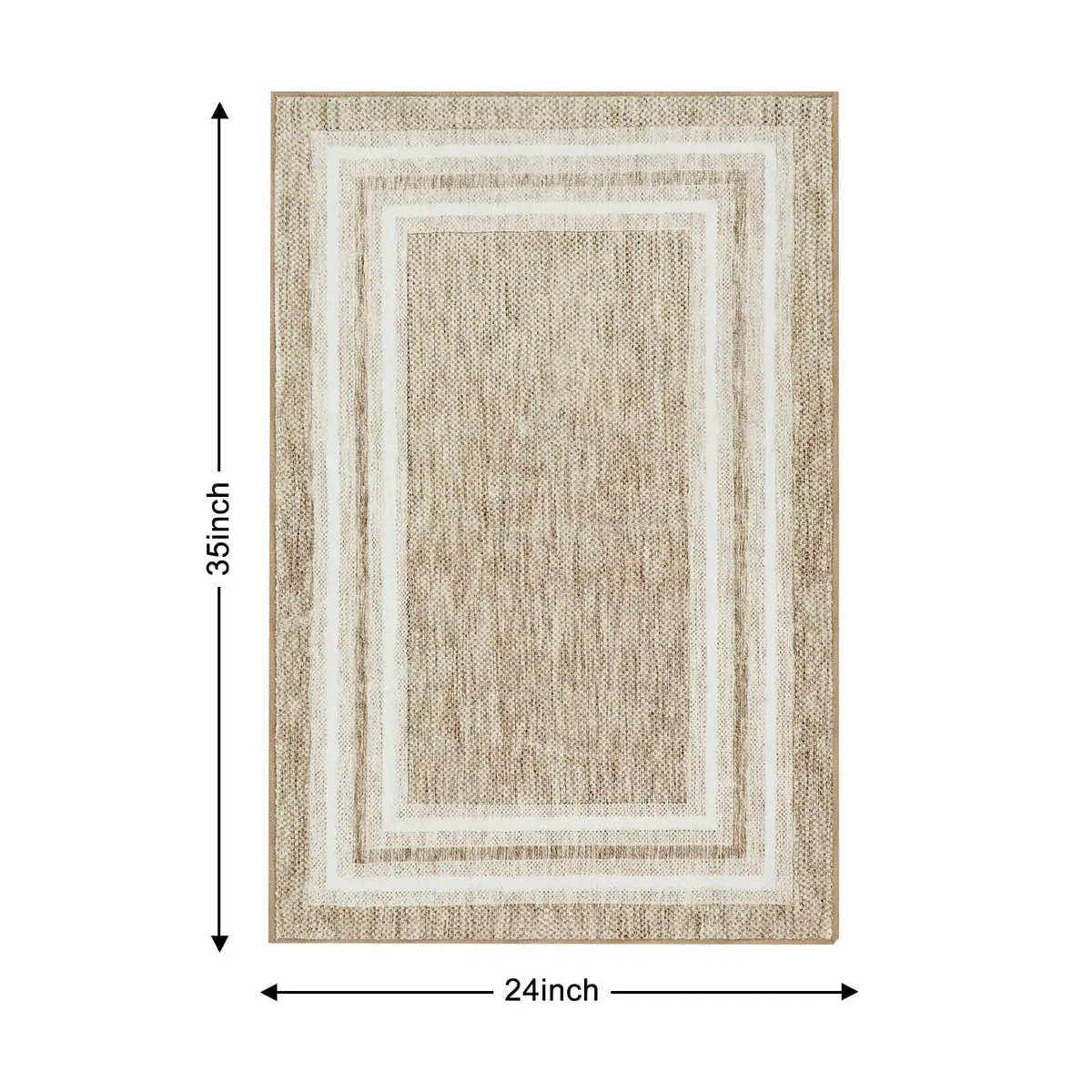 OJIA Modern Bohemian Border Area Rug 0.71m x 0.91m (2'x3') | Non-Slip, Washable, Low Pile for Entryway & Kitchen - view 2