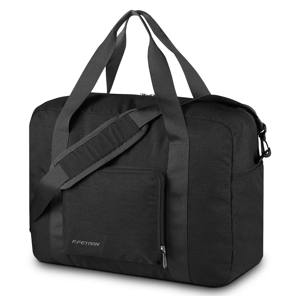 F.FETIVIN Personal Item Bag 17.7x12.6x6.3 | Foldable Travel Duffel for Women & Men, 25L - main product image
