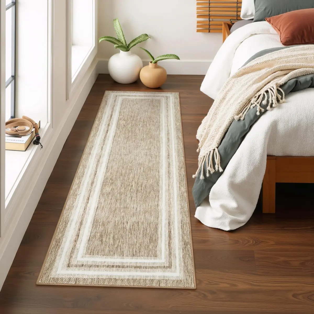 OJIA Modern Washable Runner Rug 61cm (2') x 183cm (6') | Non-Slip Printed Carpet for Hallway & Kitchen - main product image
