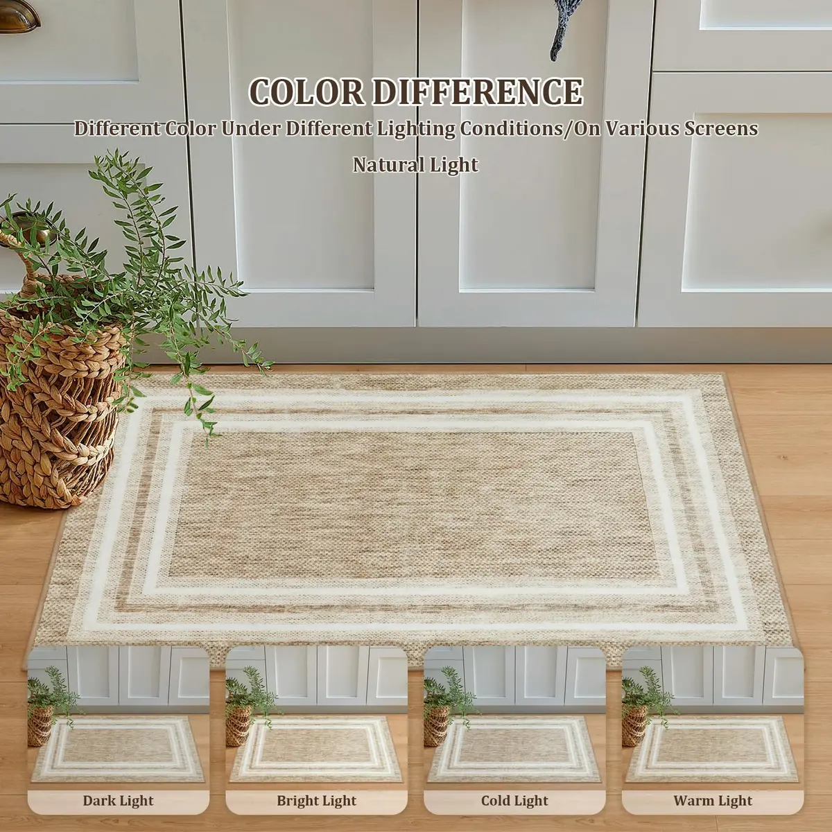 OJIA Modern Washable Runner Rug 61cm (2') x 183cm (6') | Non-Slip Printed Carpet for Hallway & Kitchen - view 5