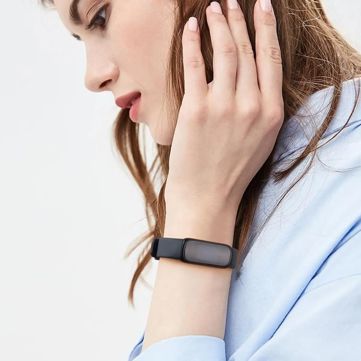 Meliya Fitbit Inspire 3 Wristband Midnight | Soft Silicone Sport Strap (130-205mm) - view 6