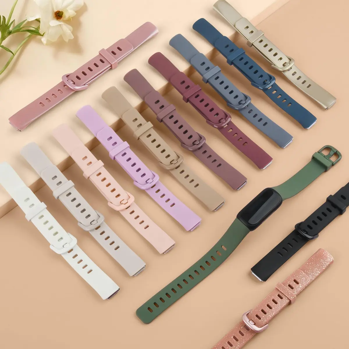 Meliya Fitbit Inspire 3 Wristband Midnight | Soft Silicone Sport Strap (130-205mm) - view 7