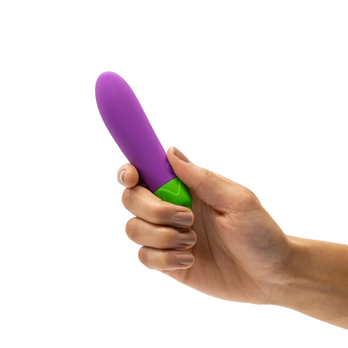 Emojibator Eggplant Personal Massager 4.84in Waterproof Silicone USB Rechargeable | 10 Vibration Settings - view 2