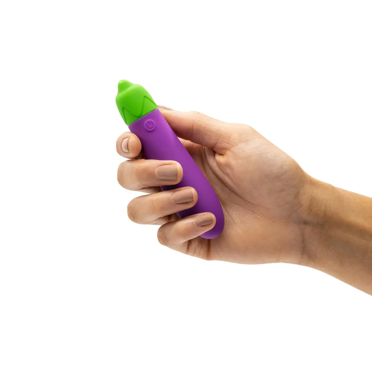Emojibator Eggplant Personal Massager 4.84in Waterproof Silicone USB Rechargeable | 10 Vibration Settings - view 3