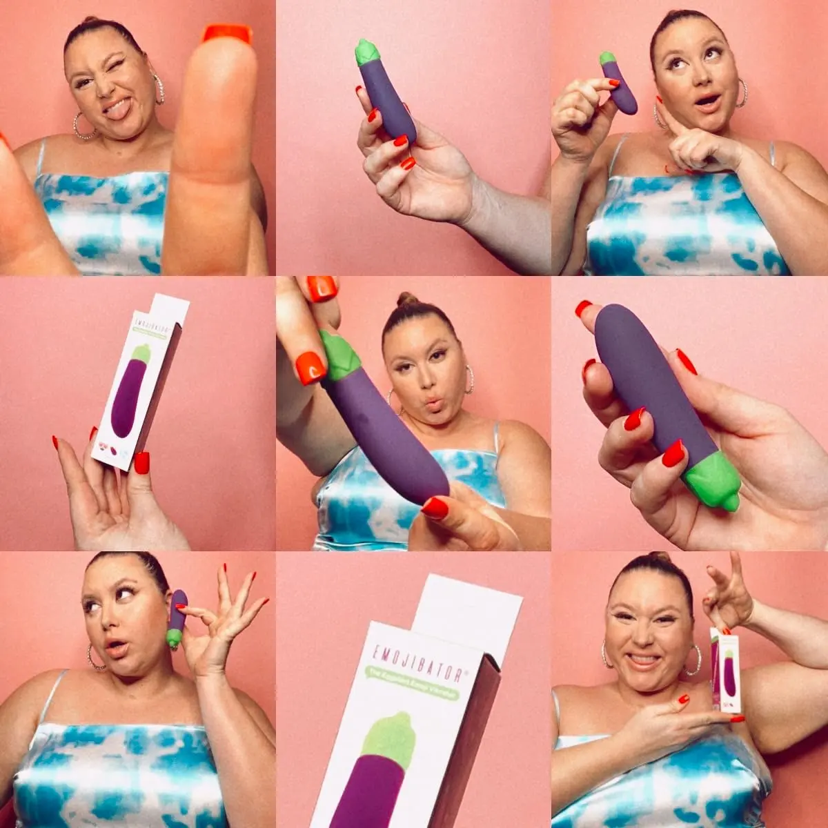 Emojibator Eggplant Personal Massager 4.84in Waterproof Silicone USB Rechargeable | 10 Vibration Settings - view 4