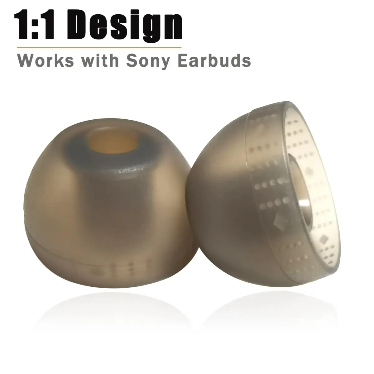 Mijusun Silicone Replacement Ear Tips for Sony WF-1000XM5/XM4/LinkBuds S/WF-C500 (4 Pairs, XS/S/M/L) | Noise Isolating Secure Fit - view 3