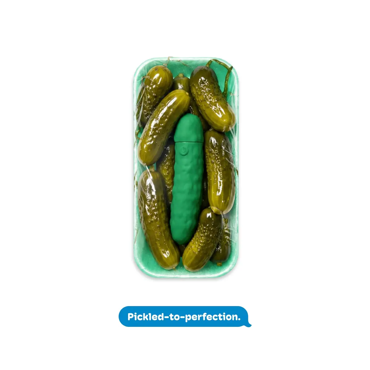 Emojibator Pickle Personal Massager 4.8in Waterproof Silicone USB Rechargeable - view 6