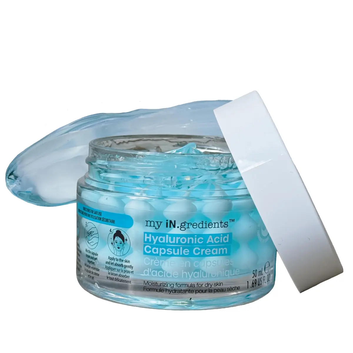 masque BAR Hydrating Capsule Cream Face Moisturizer 50ml | Hyaluronic Acid & Niacinamide for Dry & Sensitive Skin - main product image