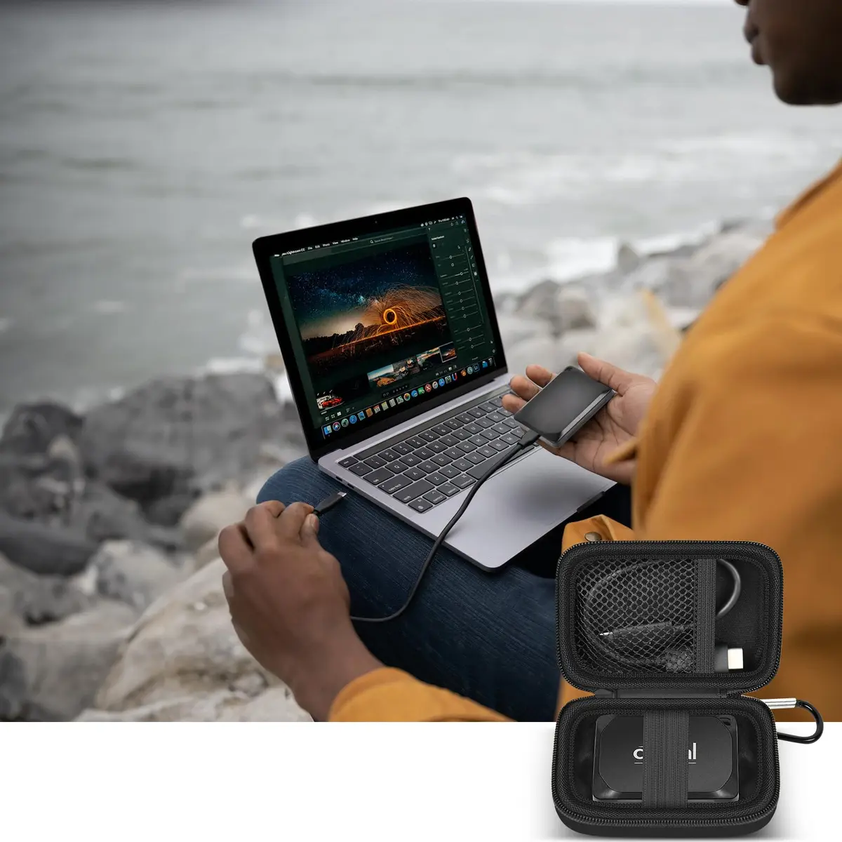 ANKHOH Carrying Case for Crucial X10 X9 Pro 4TB/2TB/1TB | Travel Hard Drive Bag, Compact & Shockproof - view 6
