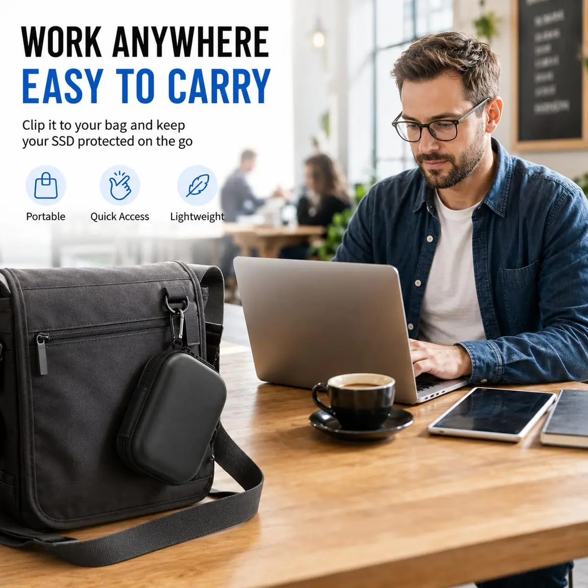 ANKHOH Carrying Case for Crucial X10 X9 Pro 4TB/2TB/1TB | Travel Hard Drive Bag, Compact & Shockproof - view 9