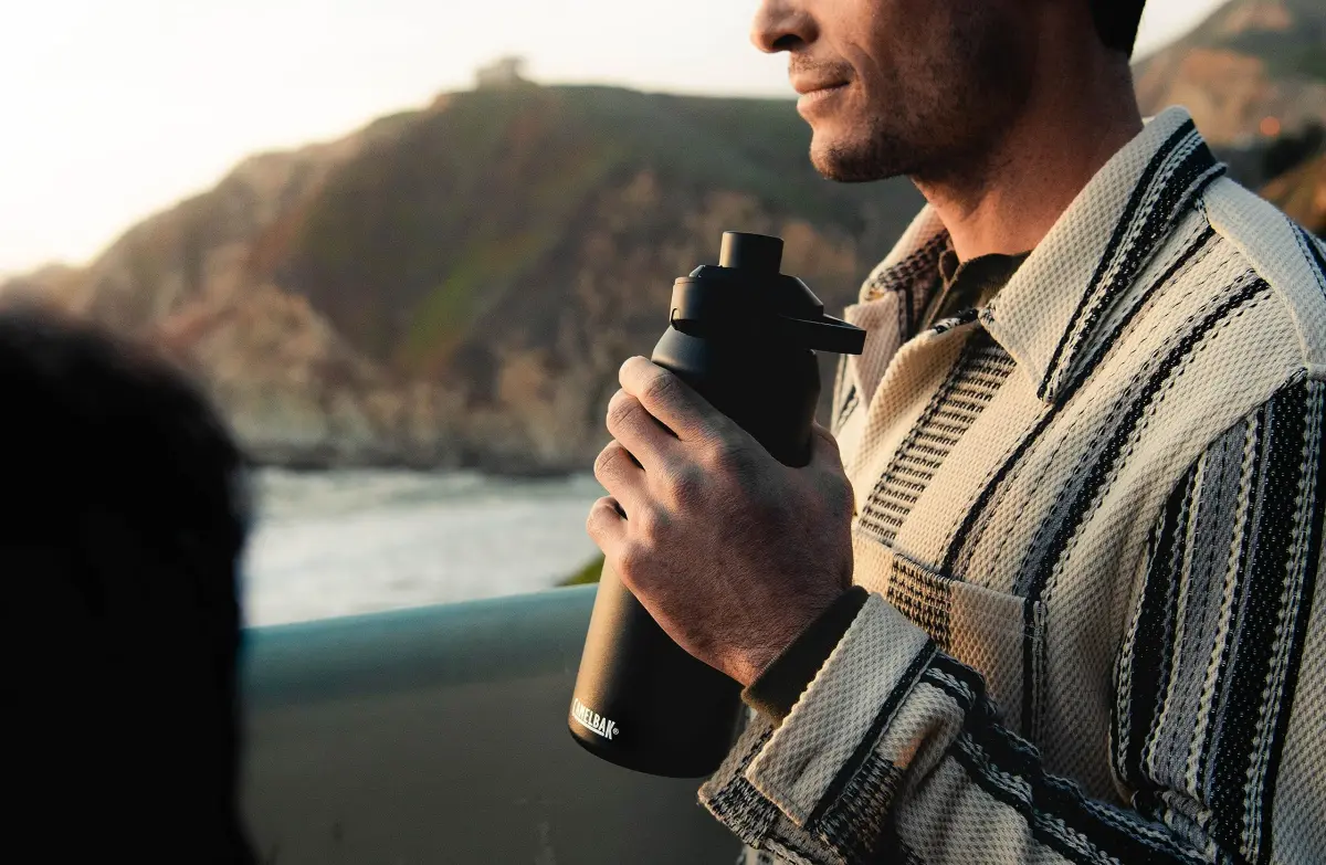 CamelBak Chute Mag 20oz Stainless Steel Water Bottle - Nordic Blue, Vacuum Insulated, Magnetic Cap - view 2