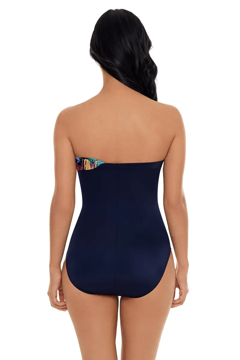 MagicSuit Belize Goddess Underwire One Piece Swimsuit Navy/Multi 16 | Slimming, Support & Convertible Design - view 3
