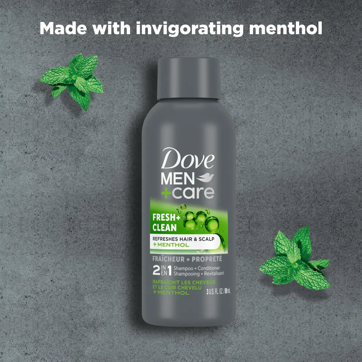 Dove Men+Care Fortifying 2-in-1 Shampoo and Conditioner for Normal to Oily Hair, 3 oz (Pack of 12) | Strengthens Thinning Hair - view 4