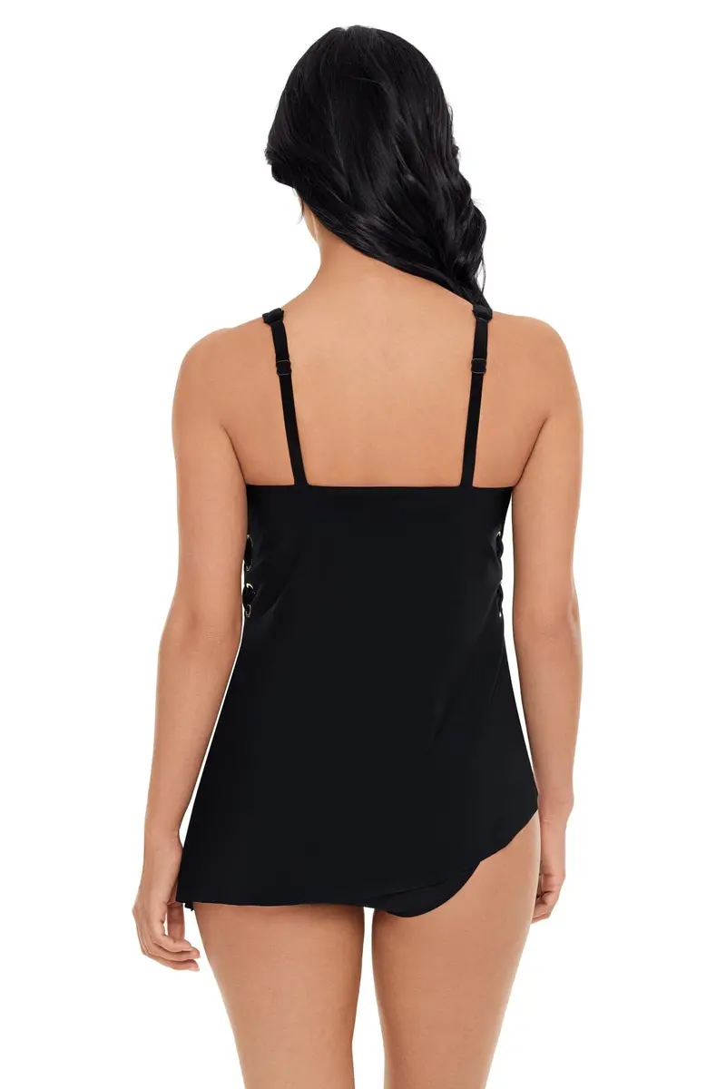 MagicSuit Women's Hoops Gabriella Underwire Tankini Top Separate, Black, 14 | Adjustable Support & Versatile Hem - view 3