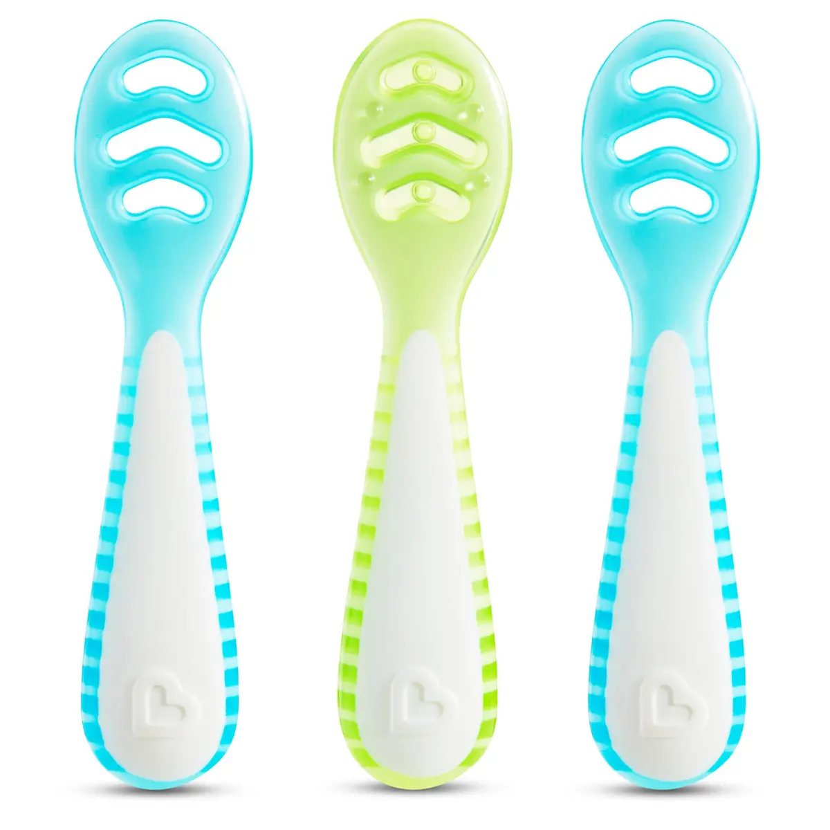 Munchkin Gentle Dip Baby Spoons Self Feeding 3 Pack | Baby-Led Weaning Support - main product image