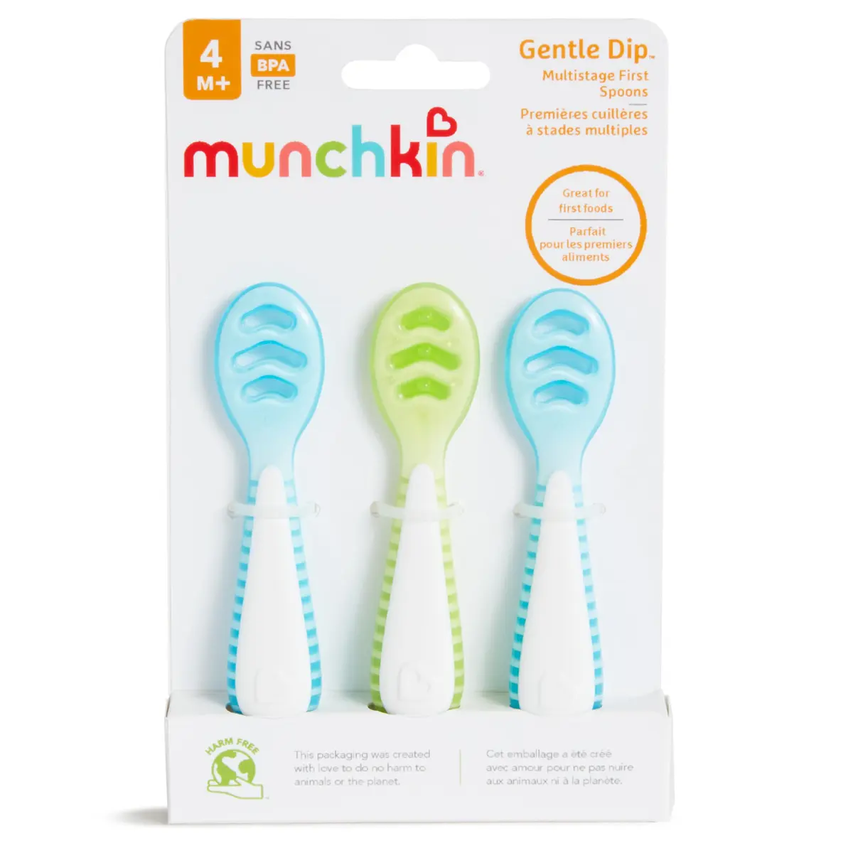 Munchkin Gentle Dip Baby Spoons Self Feeding 3 Pack | Baby-Led Weaning Support - view 6