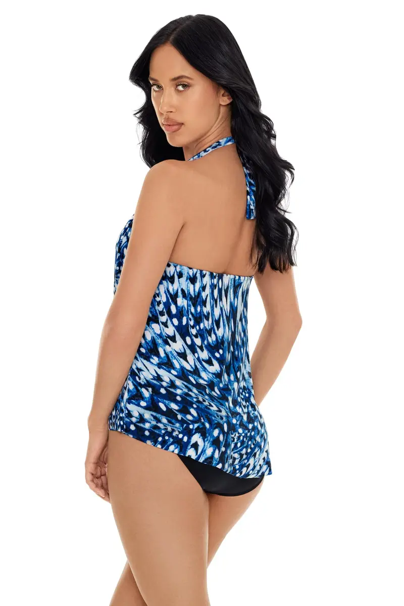 MagicSuit Women's Quill Sophie Tankini Top Separate with Underwire, Blue/Multi, 8 | Flattering, Supportive Swimwear - view 2