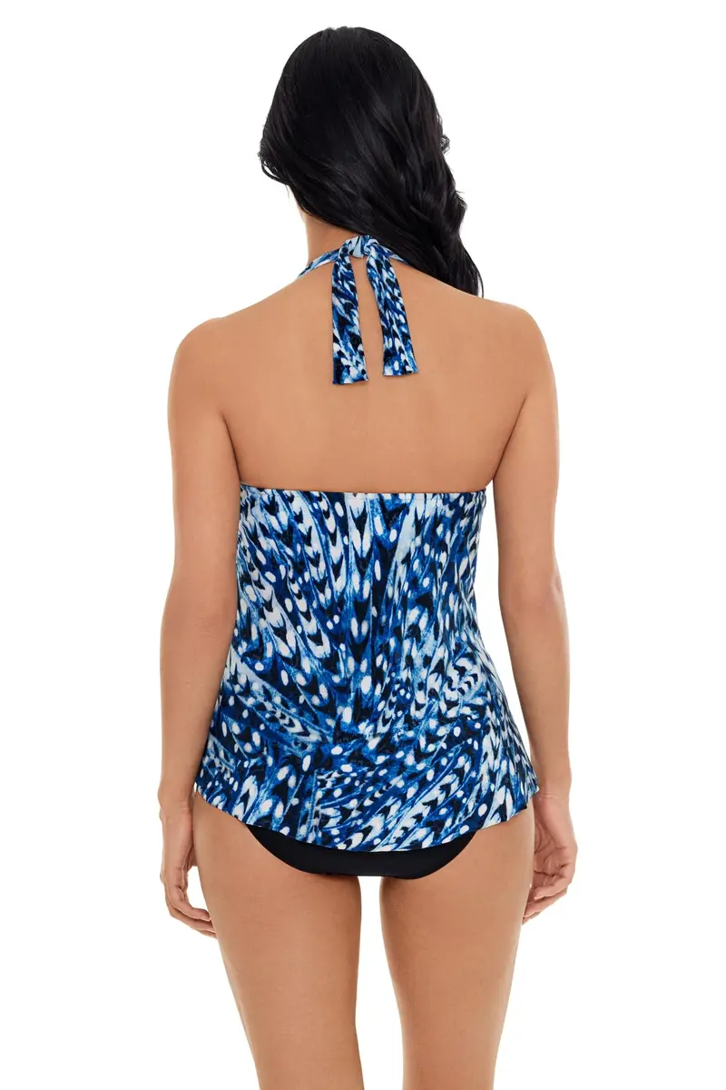 MagicSuit Women's Quill Sophie Tankini Top Separate with Underwire, Blue/Multi, 8 | Flattering, Supportive Swimwear - view 3