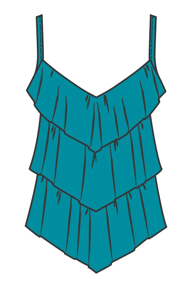 MagicSuit Women's Swimwear Solid Rita V-Neck Tankini Top with Soft Cup Bra and Adjustable Straps, Pacific, 12 | Flattering Slimming Fit - view 4